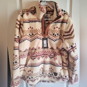 Legendary Whitetails Cozy Patterned Fleece Pullover NWT